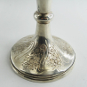 Large Victorian Silver Goblet Trophy Cup with Floral and Scroll Embossing