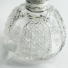 Large Silver and Cut Glass Late Victorian Chester Silver Perfume Bottle