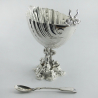 Decorative Pair of Victorian Silver Plated Sauce Boats with Shell Shaped Bowls
