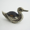 Beautiful Edwardian Silver Duck Pin Cushion with Fine Detail