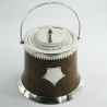 Unusual Bell Shaped Victorian Daniel and Arter Silver Plate Biscuit Barrel or Box