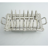 Good Quality Victorian Silver Plated Six Division Rectangular Toast Rack