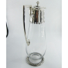 Elegant Clear Glass William Hutton Victorian Silver Plated Claret Jug