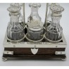 Victorian John Grinsell & Son Oak and Silver Plated Six Bottle Cruet Set