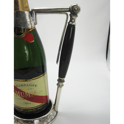 Unusual Victorian Patent Silver Plated Champagne Bottle Holder