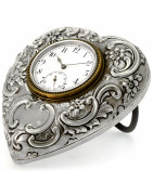 Antique Silver, Sterling Silver and Silver Plate Clocks