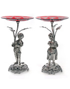 Antique Silver and Silver Plate Centrepieces, Comports and Epergnes