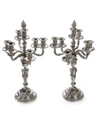 Antique Silver, Sterling Silver and Silver Plate Candelabra